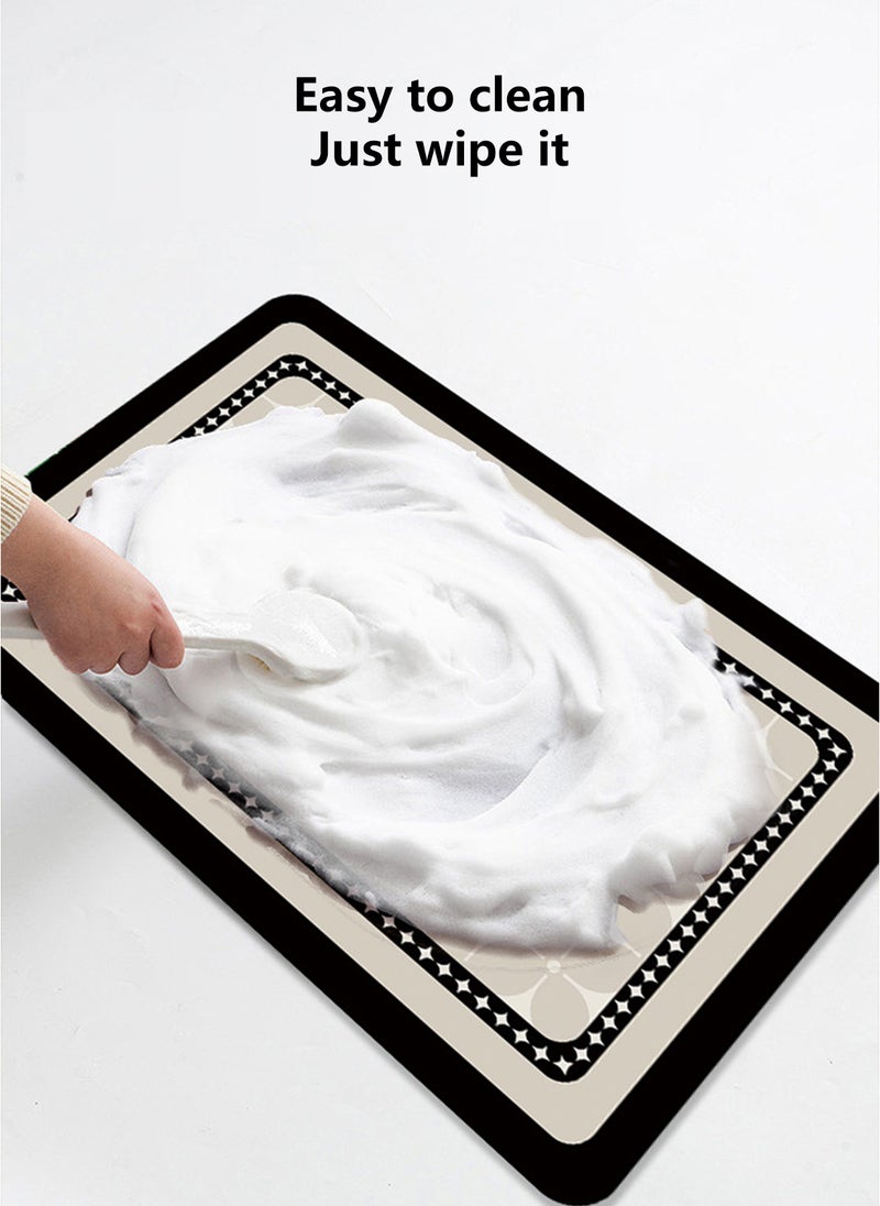 شاربدو سجادة أرضية بسيطة وناعمة من طين الدياتوم ماصة للماء وسريعة الجفاف وغير قابلة للانزلاق مناسبة للحمام والمرحاض وسجاد منطقة المدخل 40*60 سم - Image 3