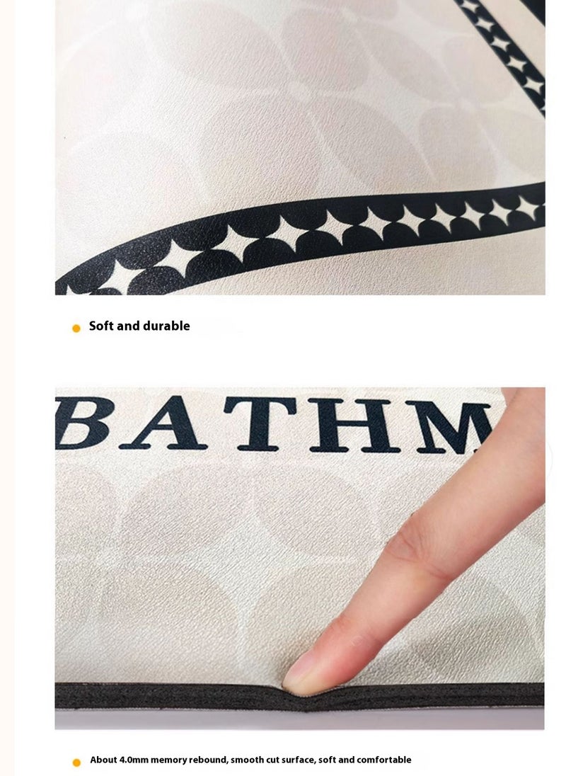 شاربدو سجادة أرضية بسيطة وناعمة من طين الدياتوم ماصة للماء وسريعة الجفاف وغير قابلة للانزلاق مناسبة للحمام والمرحاض وسجاد منطقة المدخل 40*60 سم - Image 5