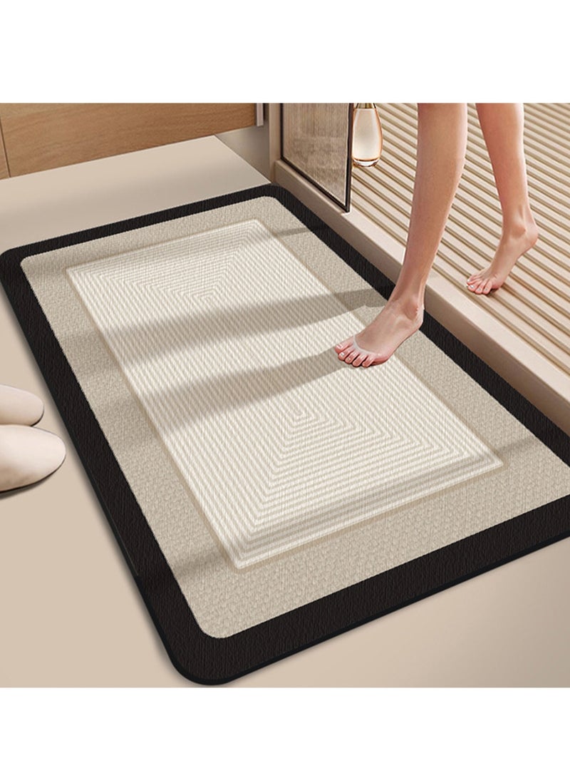 شاربدو سجادة أرضية بسيطة وناعمة من طين الدياتوم ماصة للماء وسريعة الجفاف وغير قابلة للانزلاق مناسبة للحمام والمرحاض وسجاد منطقة المدخل 40*60 سم - Image 1