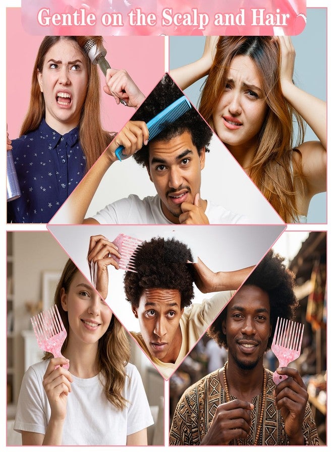 مشط أفرو بيك للنساء، مشط بأسنان عريضة 4.8 بوصة للشعر الأفرو المجعد - Image 4