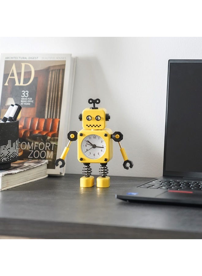 Cambridge Robot Clock 11X4.9X11.2Cm Yellow - Image 3