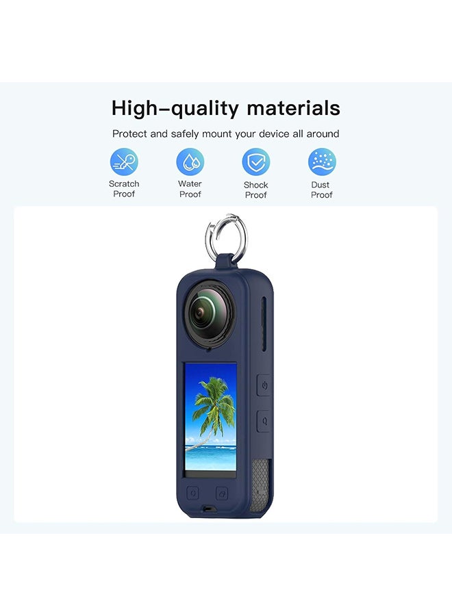 O Ozone Compatible Case for Insta360 X5 | Silicone Carrying Case  Anti-drop Protective Accessories Cover for Insta360 X5 Action Camera Accessories- White - Image 2