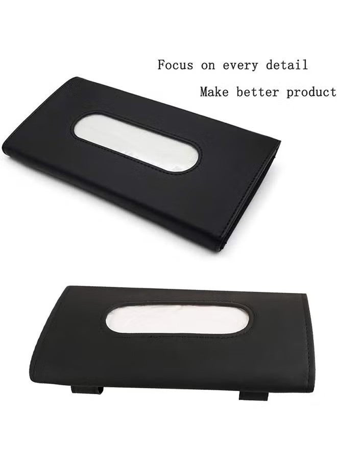 Car Visor Tissue Holder, Sun Visor Napkin Holder Backseat Tissue Case, Premium Car Tissue Box for car, Mask Holder for Car Visor - Image 3