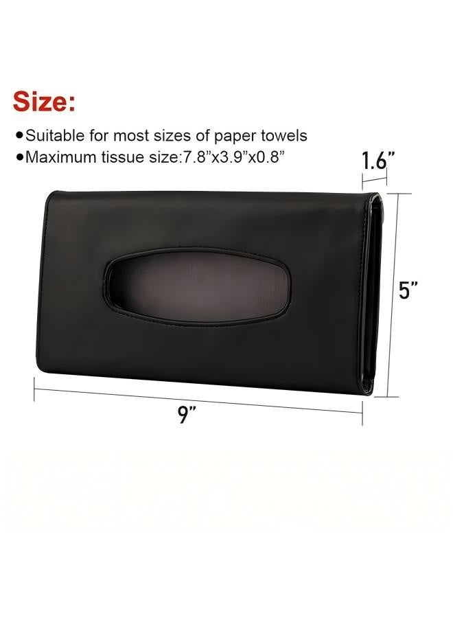 Car Visor Tissue Holder, Sun Visor Napkin Holder Backseat Tissue Case, Premium Car Tissue Box for car, Mask Holder for Car Visor - Image 2