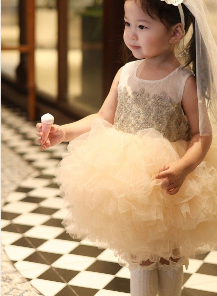 A.M Girls' One-Year-Old Dresses, Old Princess Dress Dresses Children's Costumes Puff Skirts - Image 1