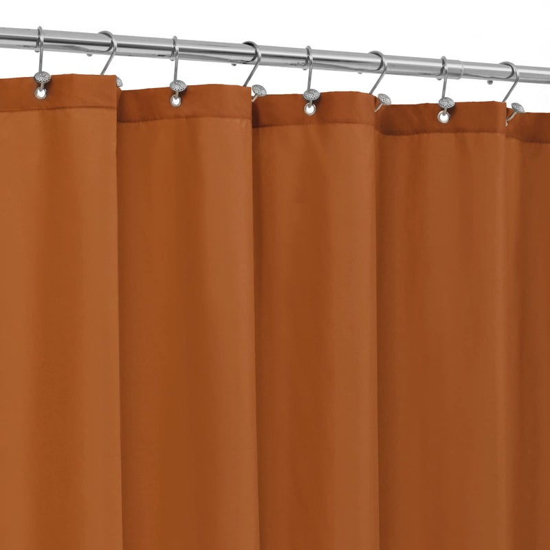 ALYVIA SPRING Stall Fabric Shower Curtain Liner Waterproof  Soft  Lightweight Small Shower Curtain with Magnets for Narrow Stall Size Machine Washable  36x72 Burnt Orange