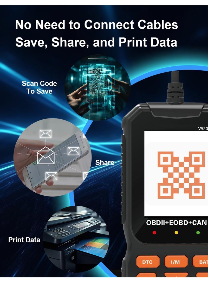 2024 Professional OBD2 Scanner Diagnostic Tool Enhanced Auto Check Engine with Read/Erase Fault Code, 35,901 DTCs, Cloud Data Print, Code Reader Scanner for Cars After 1996