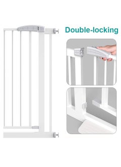 MUMS PLANET Auto Close Safety Gate, Extra Tall Wide Durable Baby Gate Fence Barrier Dog Gate with Easy Walk-Thru Child Gate for Stairs, Doorways Safety Gate (75 - 82 cm)  - Image 3