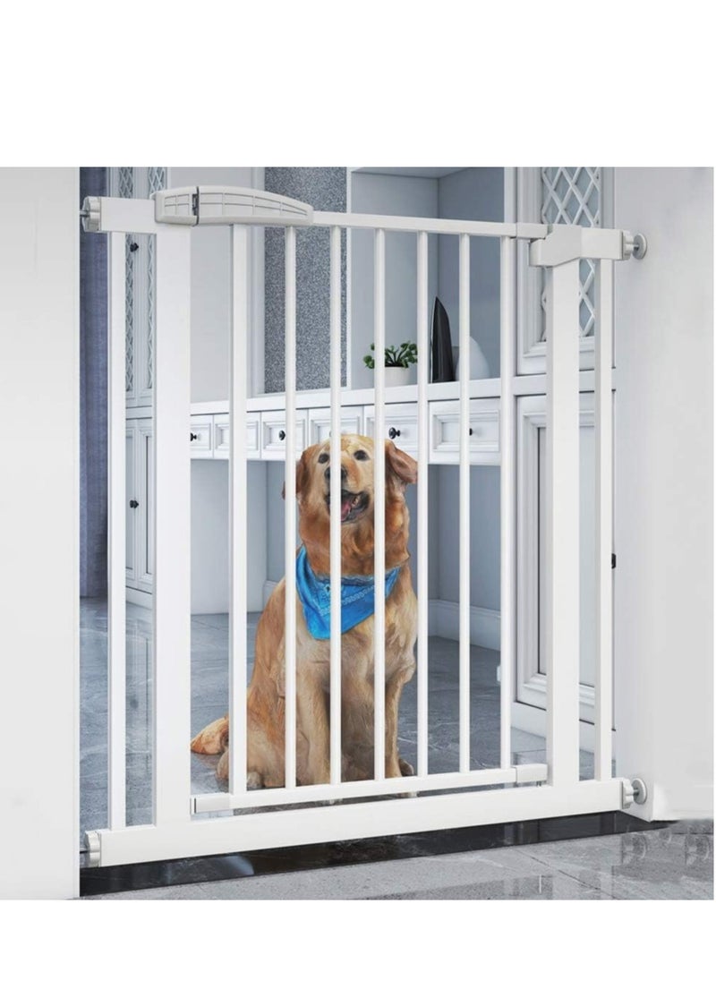 MUMS PLANET - Auto Close Safety Gate, Extra Tall Wide Durable Baby Gate Fence Barrier Dog Gate with Easy Walk-Thru Child Gate for Stairs, Doorways Safety Gate (75 - 82 cm) - Image 1