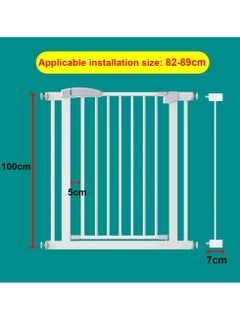 MUMS PLANET Auto Close Safety Gate, Extra Tall Wide Durable Baby Gate Fence Barrier Dog Gate with Easy Walk-Thru Child Gate for Stairs, Doorways Safety Gate (75 - 82 cm)  - Image 2