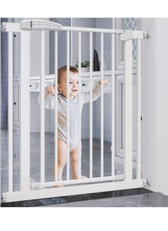 MUMS PLANET Auto Close Safety Gate, Extra Tall Wide Durable Baby Gate Fence Barrier Dog Gate with Easy Walk-Thru Child Gate for Stairs, Doorways Safety Gate (75 - 82 cm)  - Image 1