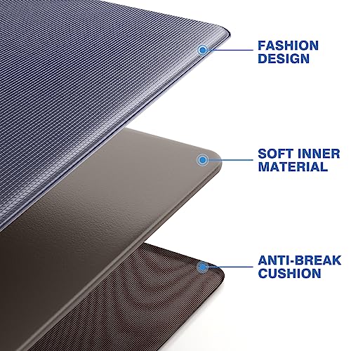 StepRite Kitchen Mats, Kitchen Rugs Sets of 2, Cushioned Anti Fatigue Kitchen Mats for Floor, Non-Slip Standing Desk Mat, Water Resistant Kitchen Rug Set for Home, Kitchen, 17.3"x30"+17.3"x70", Grey - Image 4