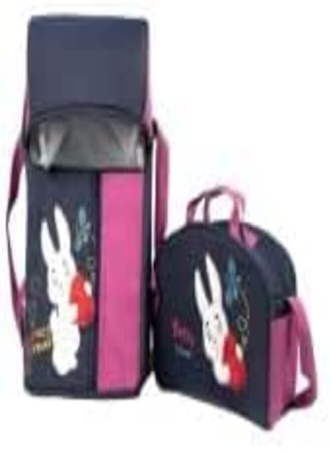 Baby House Plain caricature with jeans bag Navy Purple