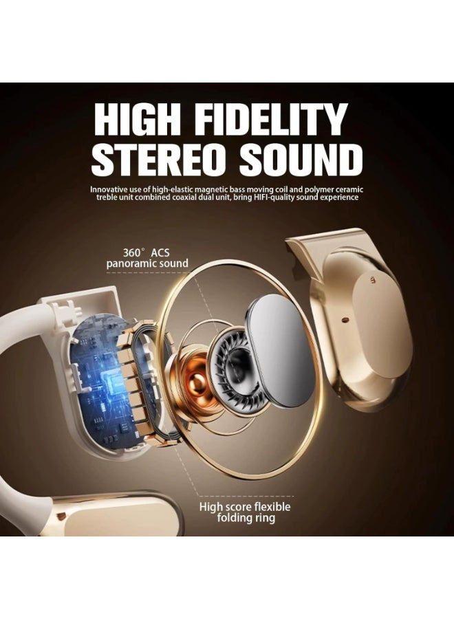 Open Ear Earbuds Wireless Bluetooth Headphones Air Conduction Sports Headsets with LED Digital Display Charging CaseTouch Type-C Charging Stereo Clear Call - Image 2