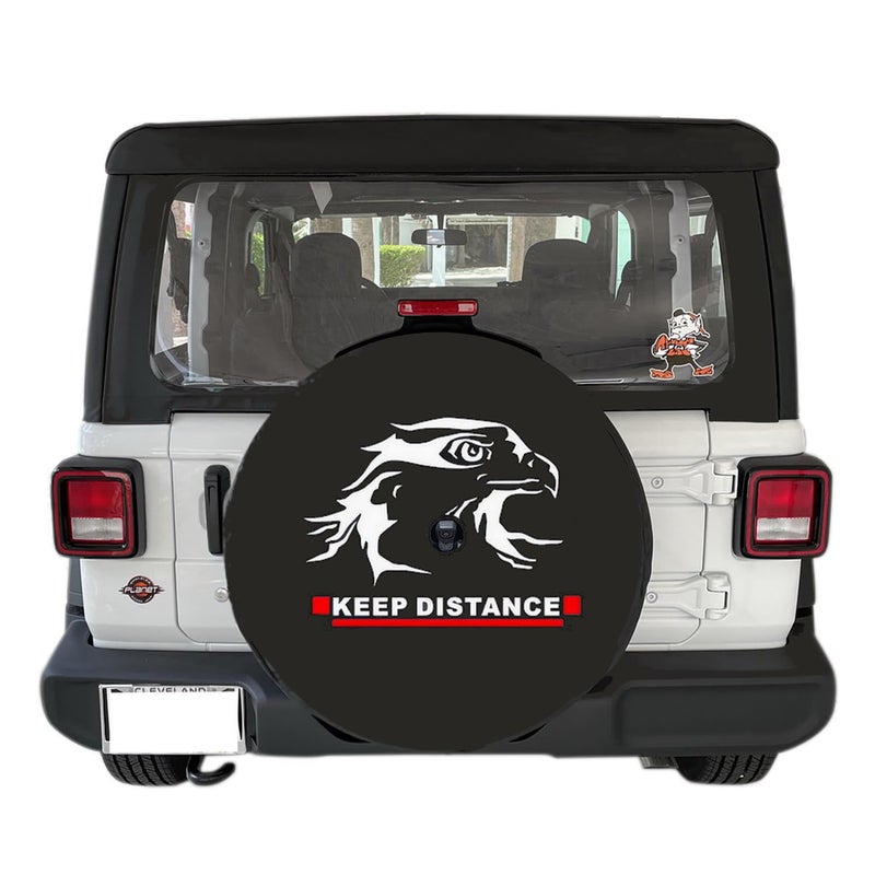 Aolowewin Bald Eagle Spare Tire Cover with Camera Hole for Jeep Sport  Sahara and Rubicon Ford Bronco Tire Cover Protector XL 28570R17 27575R17 33x1250R15LT