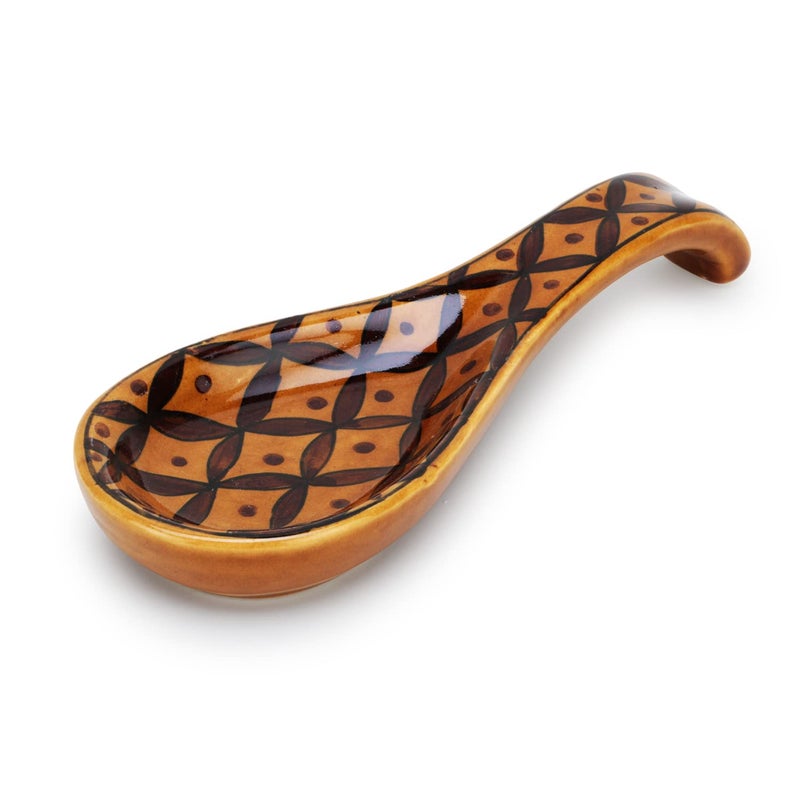 SilverBoons SilverBoons Brown Ceramic Spoon Rest Ceramic Spoon Holder Spoon Holder for Stove Top Modern Spoon Rest for Kitchen Counter Hand Painted Hand Glazed  - Image 2