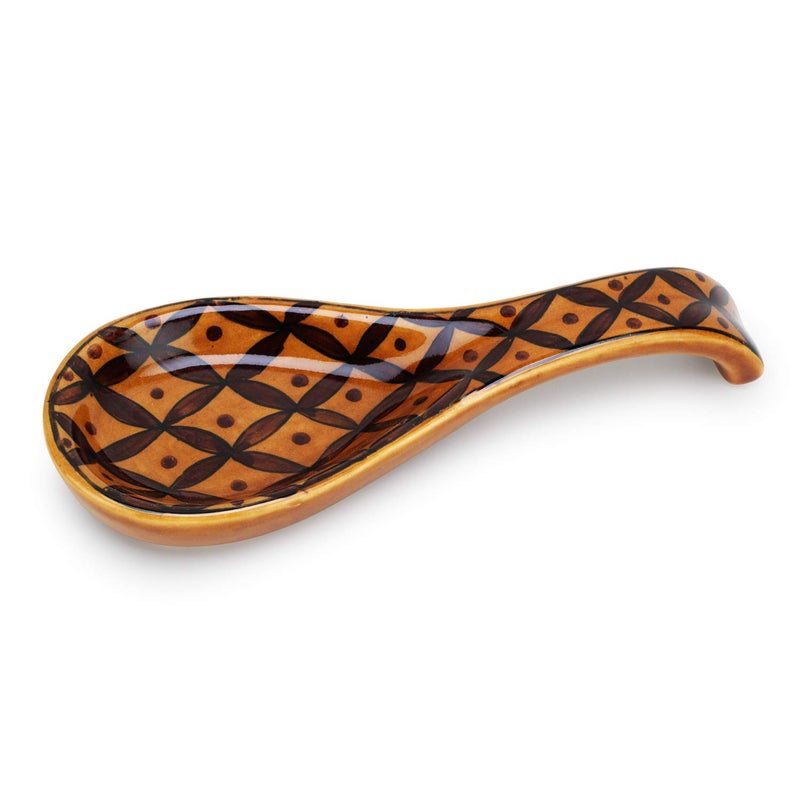 SilverBoons SilverBoons Brown Ceramic Spoon Rest Ceramic Spoon Holder Spoon Holder for Stove Top Modern Spoon Rest for Kitchen Counter Hand Painted Hand Glazed  - Image 5