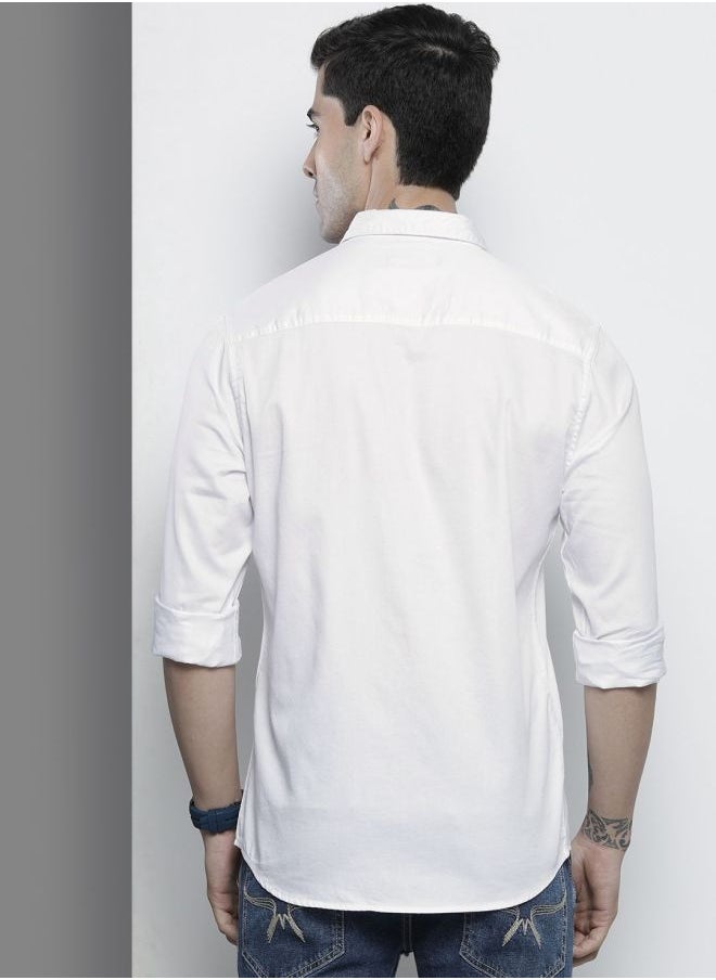 The Indian Garage Co Men Regular Fit Placement Embroidered Full Sleeves Spread Collar Casual Shirt  - Image 2