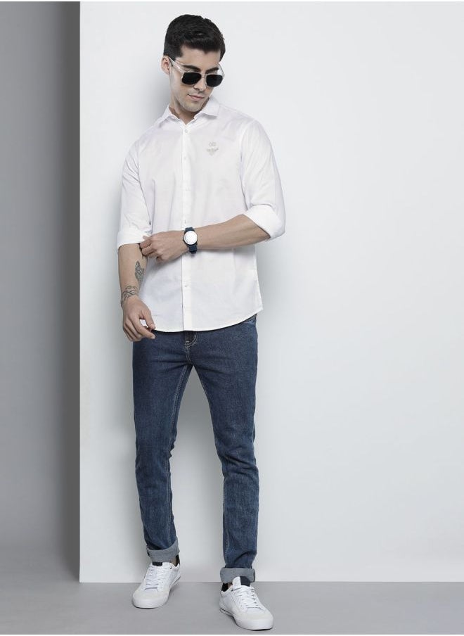 The Indian Garage Co Men Regular Fit Placement Embroidered Full Sleeves Spread Collar Casual Shirt  - Image 5