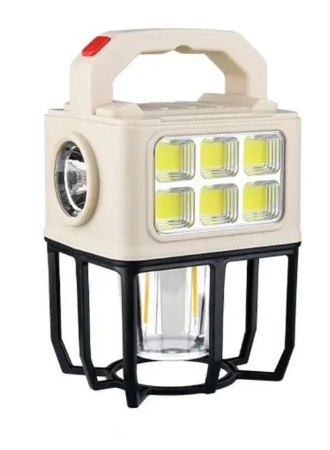 سمارتكس مصباح تخييم فاخر يعمل بالطاقة الشمسية بثلاثة أوضاع، مثالي للتخييم والنزهات والاستخدام الداخلي والخارجي - Image 1