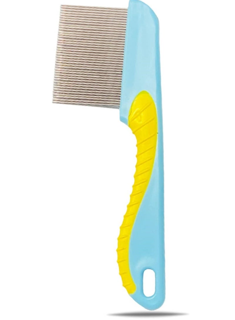 Professional stainless steel lice and nits comb with fine and long teeth ideal for children, adults and pets, to effectively remove dandruff in all types of long and short hair. - Image 1