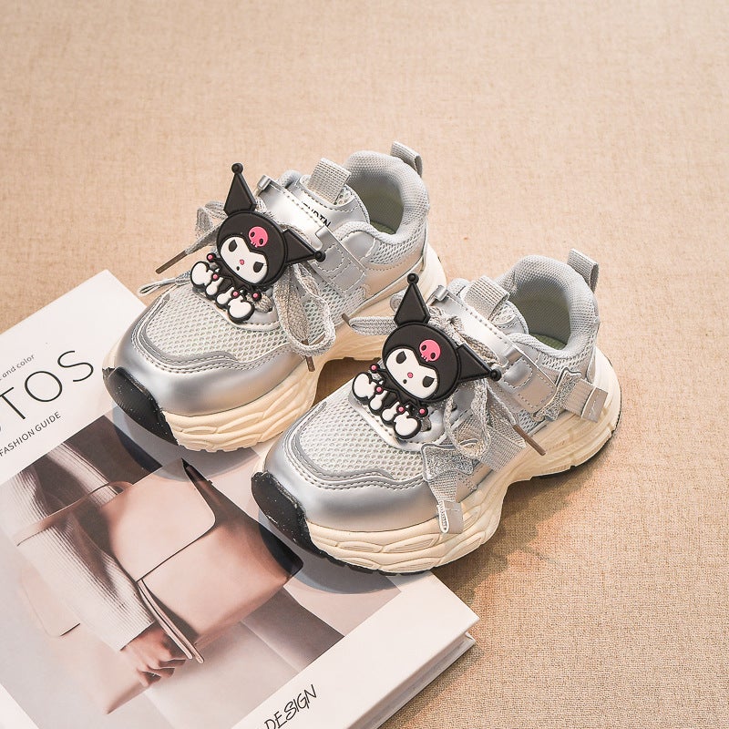 Girls' Shoes Spring Lightweight Soft Sole Children'S Running Sneaker Boys Middle And Big Children'S Explosions Torre Shoes - Image 1