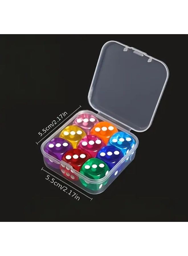 Set Of 9 Colorful Dice For Math Games And Educational Activities - Image 2