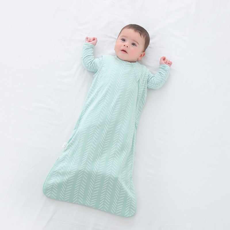 Baby''s Air-conditioning Clothes suit Thin Long-sleeved Summer Cotton Baby Boy''s Home Clothes Summer Clothes Daughter''s Children''s Pajamas Sleeping Bag - Image 1