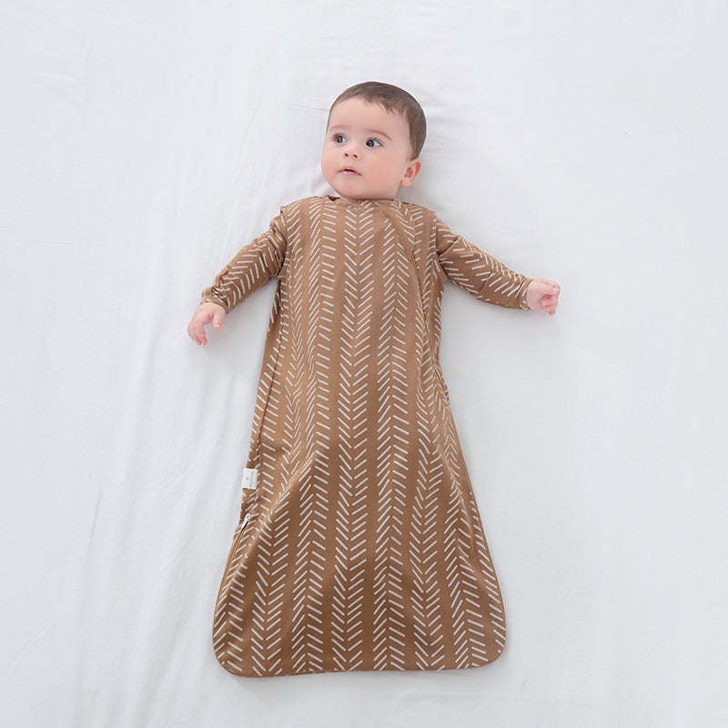 Baby''s Air-conditioning Clothes suit Thin Long-sleeved Summer Cotton Baby Boy''s Home Clothes Summer Clothes Daughter''s Children''s Pajamas Sleeping Bag - Image 3