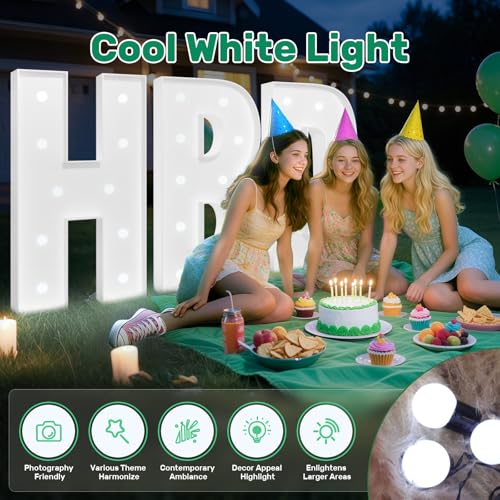 Bugame Marquee Letters 4 Feet Tall, Light Up Letters A for Wedding, Bridal, Baby Shower, Graduation, Anniversary Party Decor - Image 4