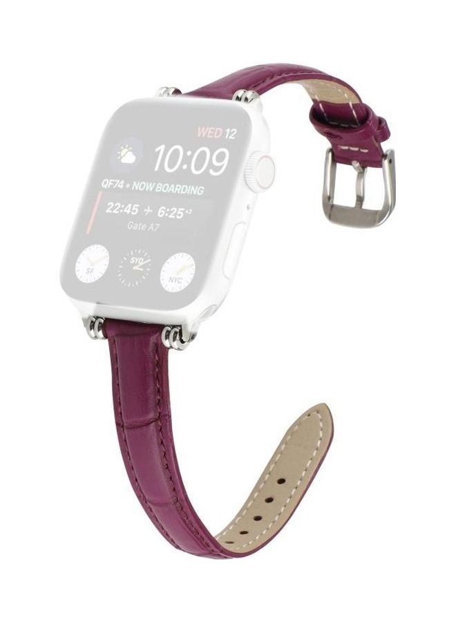 NIBEMINENT Ethnic Replacement Watchband for Apple Watch Series 1/2/3/4/5/6/7/SE 42/44/45mm Purple - Image 1