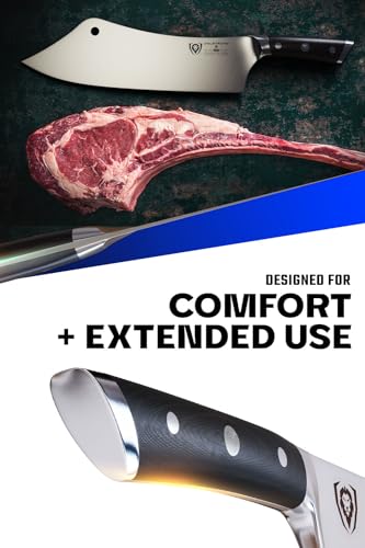 Dalstrong Chef & Cleaver Hybrid Knife - 12 inch Extra-Large - The Crixus - Gladiator Series Elite - HC German Steel - G10 Handle - Heavy Duty - w/Sheath - NSF Certified - Image 4