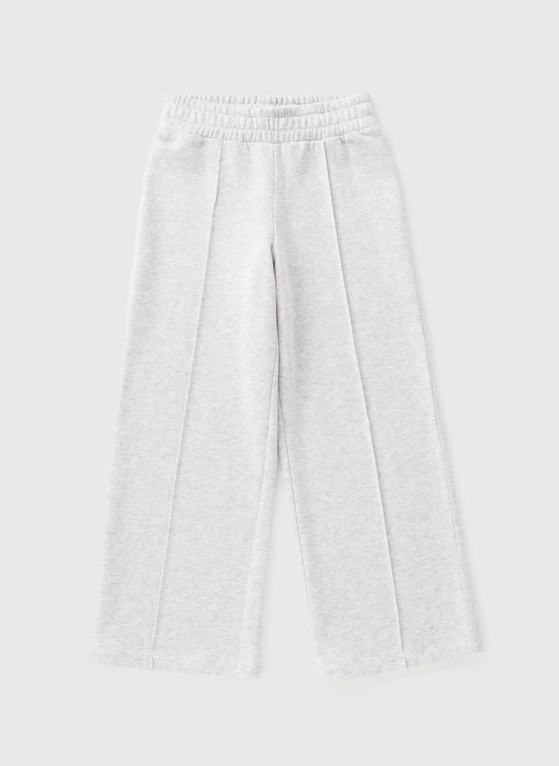 Matalan Girls Grey Wide Leg Jogging Bottoms