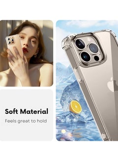 Houmt iPhone 15 Pro Case Flexible TPU Anti-Yellow Transparent Back Cover with Reinforced Bumper Corners Protective Case Cover for iPhone 15 Pro 6.1 inch  - Image 3
