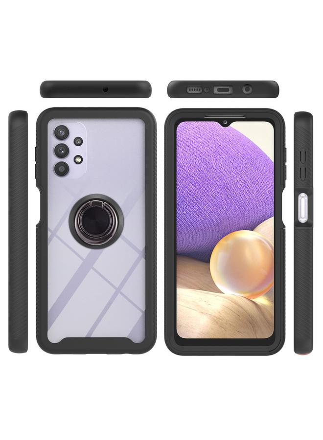 S-TOP Case For Samsung Galaxy A32 5G Starry Sky Solid Color Series Shockproof PC + TPU Protective Case with Ring Holder & Magnetic Function - Image 2