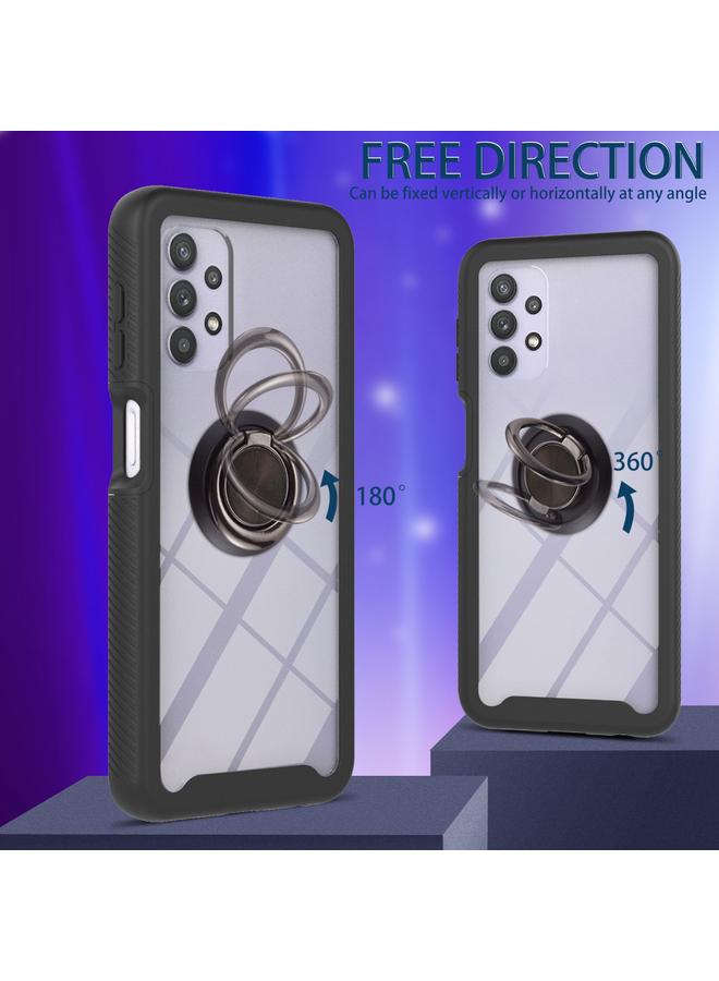 S-TOP Case For Samsung Galaxy A32 5G Starry Sky Solid Color Series Shockproof PC + TPU Protective Case with Ring Holder & Magnetic Function - Image 4