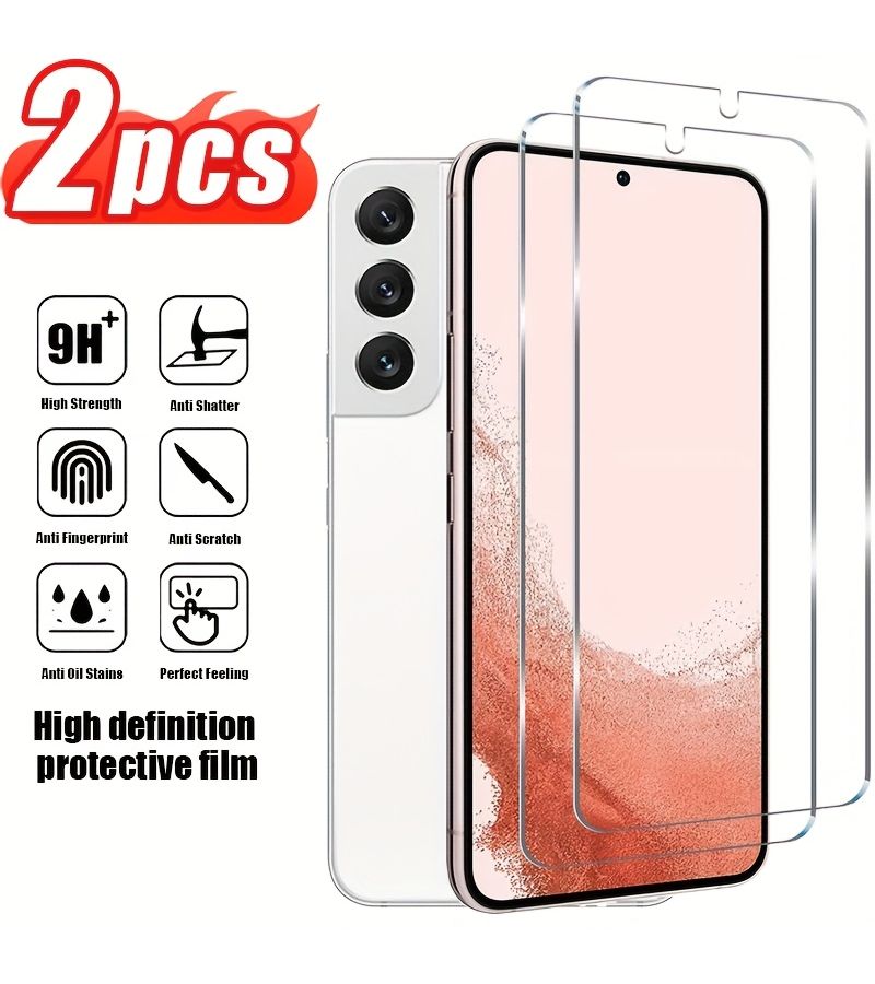 2 Pieces Tempered Glass Screen Protector Transparent Compatible With Samsung Galaxy A04e - Image 1