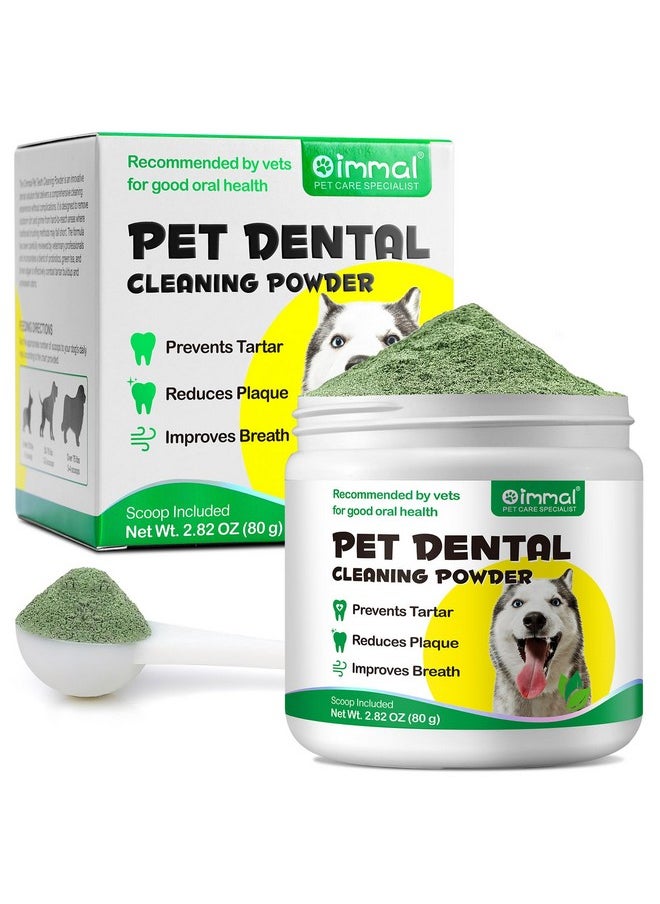 Alivo Teeth Cleaning Powder For Dogs, Dental Powder For Dogs  Dog Breath Freshener Powder With Probiotics For Bad Breath, Plaque, Tartar Remover  Dental Care Supplies For Small, Medium, Large Dogs  80G  - Image 1