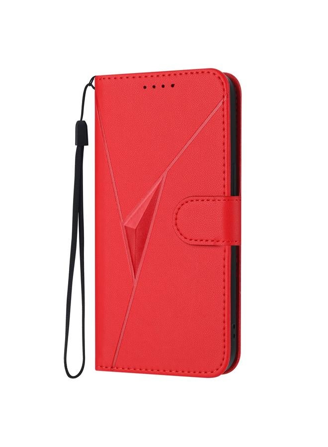 S-TOP Case For OPPO Reno11 Pro Global Triangle Pattern Buckle Clasp Leather Phone Case - Image 2