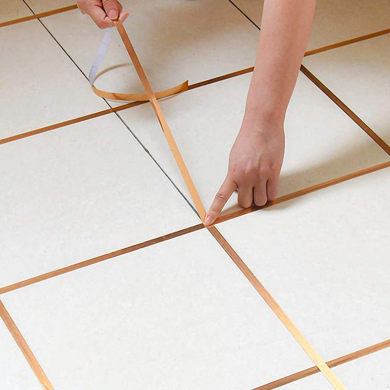 Eanpet Eanpet 04 Inch x 166 Ft Tile Stickers Decorative Floor Wall Sticker Foil Line Peel and Stick Adhesive Waterproof Gap Cover for Kitchen Bathroom Living Room Bedroom 1pc Roll Gold 