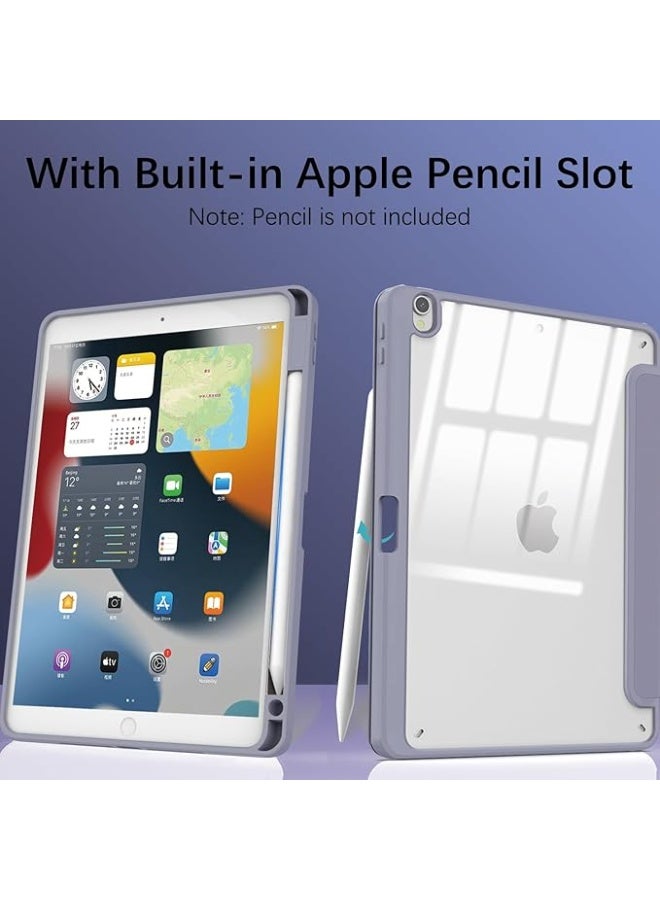 جراب متوافق مع iPad Air 10.5" (الجيل الثالث) 2019/iPad Pro 10.5" 2017 iPad 10.2 مع حامل قلم - جراب شفاف مقاوم للصدمات مع خاصية السكون/الاستيقاظ التلقائي، (أرجواني فاتح) - Image 4