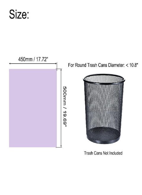 MECCANIXITY 2-4 Gallon Small Trash Bags Garbage Waste Basket Liners for Kitchen, Office, Bathroom, Bedroom, Purple, 100 Counts / 5 Rolls