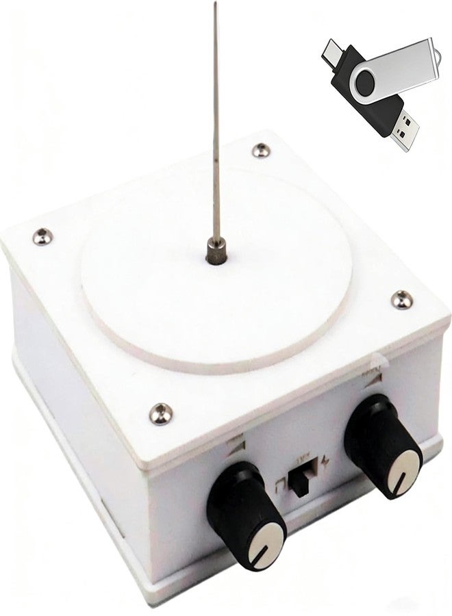 Yoqanr Music Tesla Coil Speaker,Bluetooth Mini Tesla Coil, Touchable Artificial Lightning Spark Gap Arc Generator, Wireless Transmission Experiment Model, Science Teaching Lightning Toy(White) - Image 1