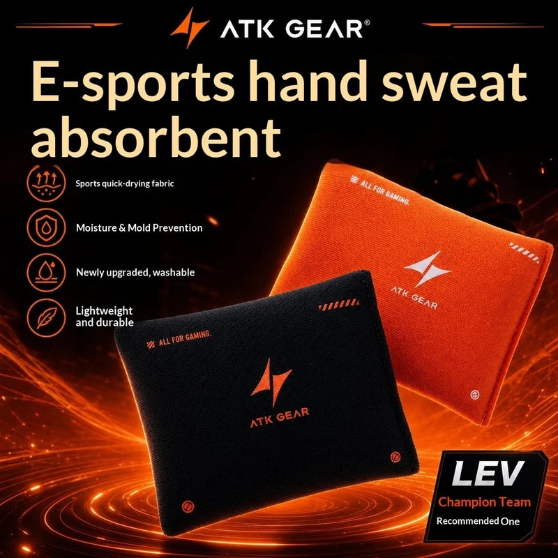 اي تي كي ملحقات ألعاب ATK Gear Esports Hand Dry Grip Pouch, Anti-Sweat Bag to Reduce Sweaty Hands, for Competitive FPS Gaming - Image 4