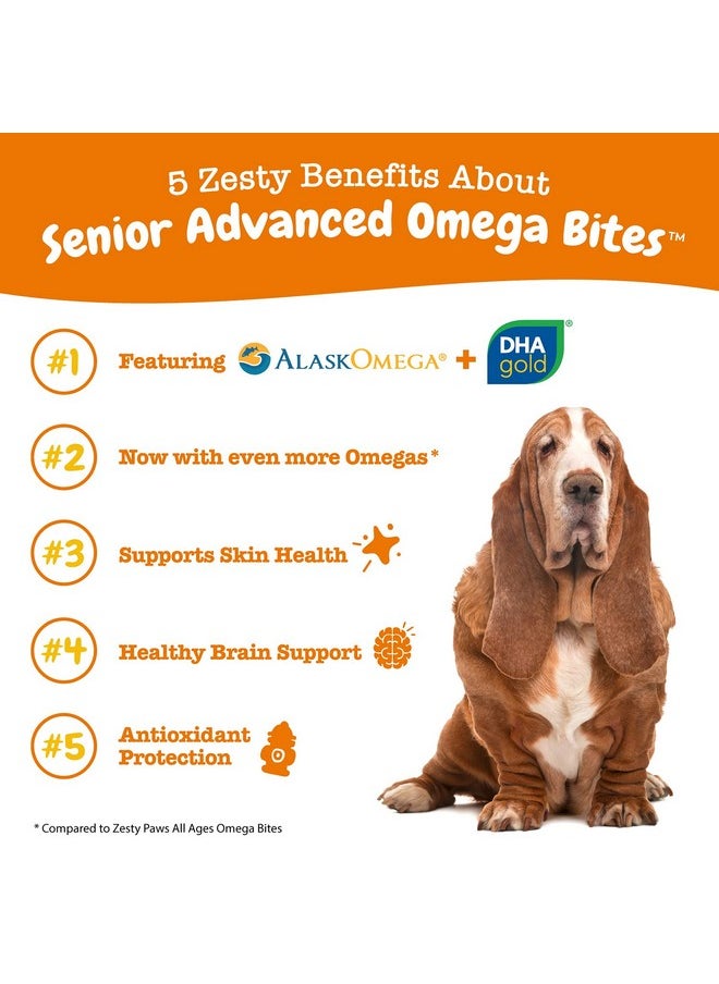 Zesty Paws Skin & Coat Bites For Dogs  Fish Oil Soft Chews With Omega3 Fatty Acids Epa & Dha  Skin, Coat, Antioxidant & Immune Support  Advanced  90 Count  - Image 2