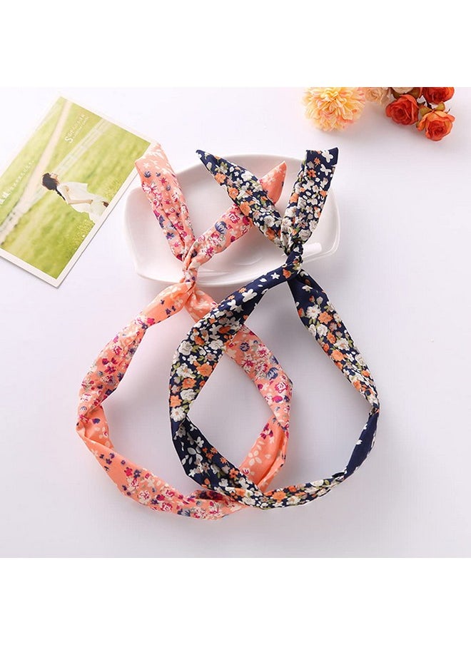 Ruihfas - Uihfas 6Pcs Fashion Twist Bow Wire Headbands Head Wrap Bunny Rabbit Ears Wired Hairbands Hair Holder Hair Accessories For Women And Girls - Image 1