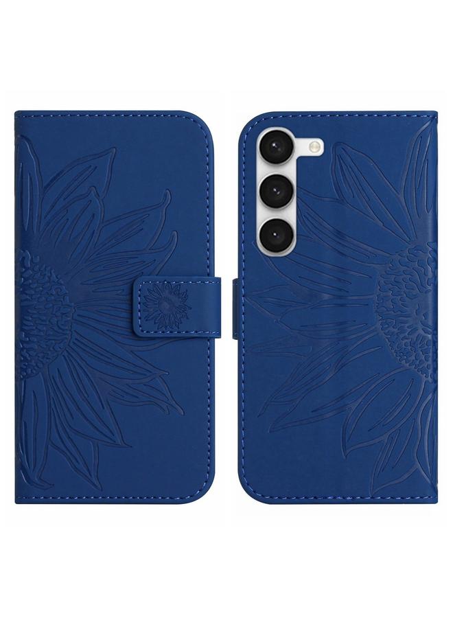 S-TOP Case For Samsung Galaxy S23+ 5G Skin Feel Sun Flower Pattern Flip Leather Phone Case with Lanyard - Image 2