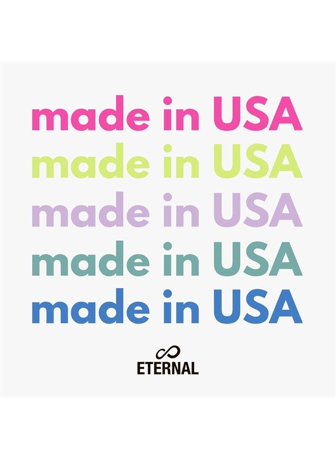 ETERNAL طقم طلاء أظافر وردي للنساء (FUN) - طقم طلاء أظافر أخضر للفتيات - طقم طلاء أظافر أزرق سريع الجفاف وطويل الأمد لتجميل الأظافر في المنزل - صنع في الولايات المتحدة الأمريكية، 13.5 مل (طقم من 5) - Image 3