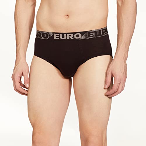 EURO Men's Micra Briefs 100% Cotton | Breathable with Ultrasoft Waistband | Pack of 5 Assorted - Image 2