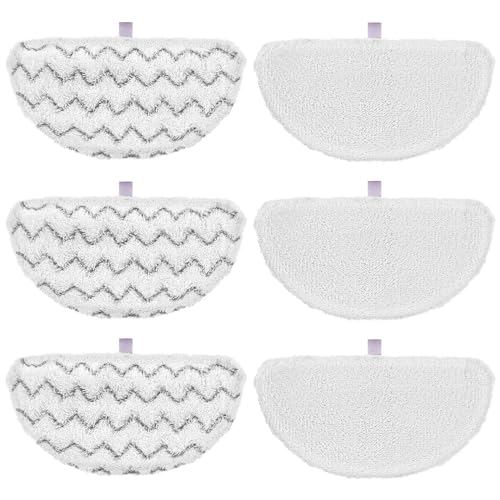 isingo 6 Pack 1940 for Bissell Steam Mop Pads for Bissell PowerFresh Steam Mop 1806 1544 1440 2075A 2685A 1940W 19404 Series, Model 19402 19408 1940a 1940f 1940q 1940t B0006 B0017, Part #5938#203-2633 - Image 1